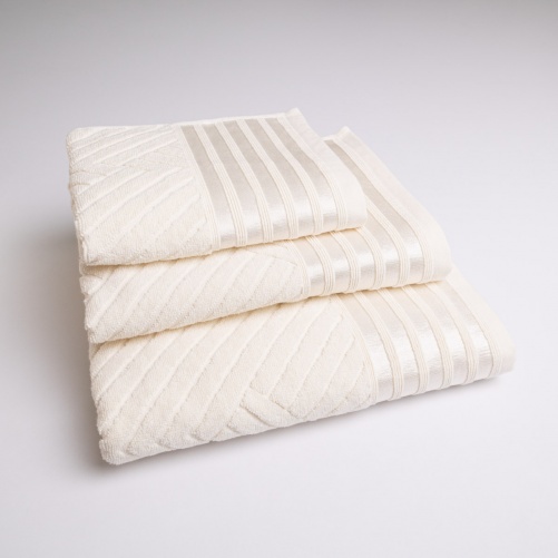Набір махрових рушників SOFT 3шт GM Textile 40х70см, 50х90см, 70х140см 500г/м2 (Ванільний)
