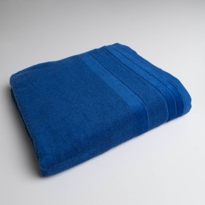 Рушник банний махровий з велюровим бордюром GM Textile 100х150см 500г/м2 (Синій) Рушник банний махровий з велюровим бордюром GM Textile 100х150см 500г/м2 (Синій)