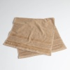 Рушник банний махровий з велюровим бордюром GM Textile 70х140см 500г/м2 (Капучино)