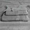 Рушник банний махровий з велюровим бордюром GM Textile 70х140см 500г/м2 (Сірий)