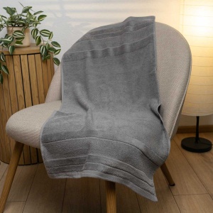 Рушник банний махровий з велюровим бордюром GM Textile 70х140см 500г/м2 (Сірий) Рушник банний махровий з велюровим бордюром GM Textile 70х140см 500г/м2 (Сірий)