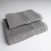 Комплект махрових рушників з велюровим бордюром 2шт GM Textile 50х90см, 70х140см 500г/м2 (Сірий) Комплект махрових рушників з велюровим бордюром 2шт GM Textile 50х90см, 70х140см 500г/м2 (Сірий)