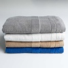 Рушник банний махровий з велюровим бордюром GM Textile 70х140см 500г/м2 (Синій)