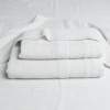 Рушник банний махровий з велюровим бордюром GM Textile 70х140см 500г/м2 (Білий)