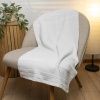 Рушник банний махровий з велюровим бордюром GM Textile 70х140см 500г/м2 (Білий)