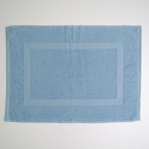 Махровое полотенце для ног с прямоугольником GM Textile 50х70см 380г/м2 (Голубой)
