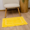 Махровое полотенце для ног с прямоугольником GM Textile 50х70см 380г/м2 (Желтый)