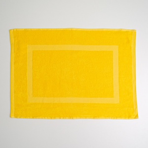 Махровий рушник для ніг з прямокутником GM Textile 50х70см 380г/м2 (Жовтий)