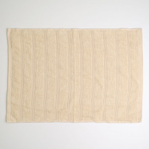 Махровий рушник для ніг з полосками GM Textile 50х70см 450г/м2 (Бежевий)