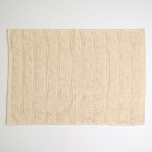 Махровое полотенце для ног с полосками GM Textile 50х70см 450г/м2 (Бежевый)