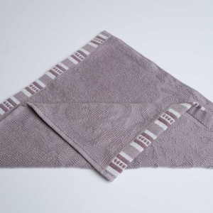 Рушник кухонний махровий з орнаментом GM Textile 30х30см 400г/м2 (Попелястий)