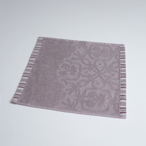 Рушник кухонний махровий з орнаментом GM Textile 30х30см 400г/м2 (Попелястий)