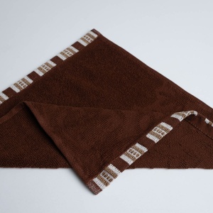 Рушник кухонний махровий з орнаментом GM Textile 30х30см 400г/м2 (Коричневий)