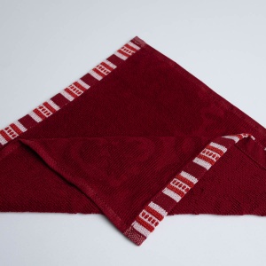 Рушник кухонний махровий з орнаментом GM Textile 30х30см 400г/м2 (Бордовий)