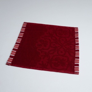 Рушник кухонний махровий з орнаментом GM Textile 30х30см 400г/м2 (Бордовий)