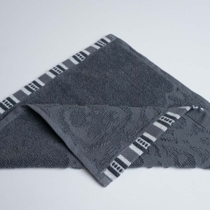 Рушник кухонний махровий з орнаментом GM Textile 30х30см 400г/м2 (Сірий)