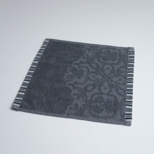 Рушник кухонний махровий з орнаментом GM Textile 30х30см 400г/м2 (Сірий)
