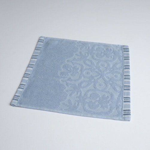 Рушник кухонний махровий з орнаментом GM Textile 30х30см 400г/м2 (Блакитний)