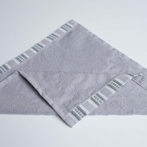 Рушник кухонний махровий з орнаментом GM Textile 30х30см 400г/м2 (Світло-сірий)