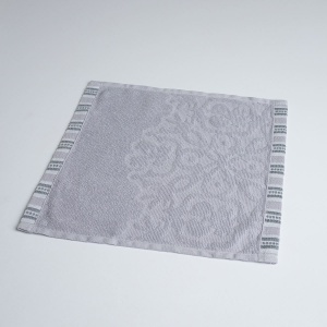 Рушник кухонний махровий з орнаментом GM Textile 30х30см 400г/м2 (Світло-сірий)