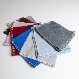 Набір кухонних махрових рушників з орнаментом 40шт GM Textile 30х30см 400г/м2 (8 кольорів)