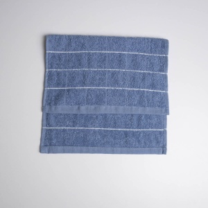 Махровий кухонний рушник зі смужками 30х50 см 400г/м2 GM Textile (Синій) Махровий кухонний рушник зі смужками 30х50 см 400г/м2 GM Textile (Синій)