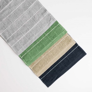 Махровий кухонний рушник зі смужками 30х50 см 400г/м2 GM Textile (Чорний)