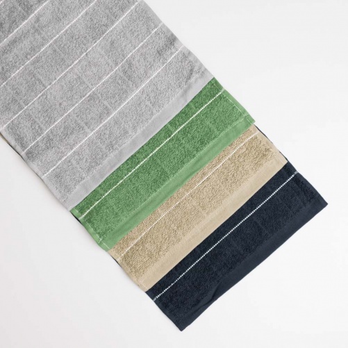 Набір махрових рушників зі смужками 30х50 см 20 шт 400г/м2 GM Textile (4 кольори)
