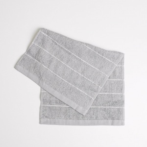 Махровий кухонний рушник зі смужками 30х50 см 400г/м2 GM Textile (Сірий)