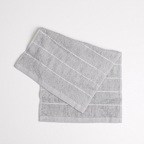 Махровое кухонное полотенце с полосками 30х50 см 400г/м2 GM Textile (Серый)
