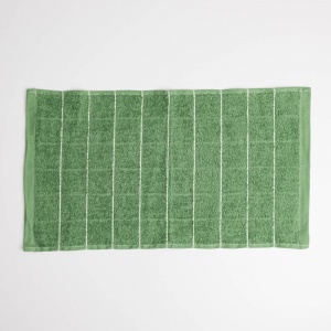 Махровий кухонний рушник зі смужками 30х50 см 400г/м2 GM Textile (Зелений)