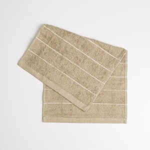 Махровий кухонний рушник зі смужками 30х50 см 400г/м2 GM Textile (Капучино)