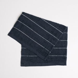 Махровий кухонний рушник зі смужками 30х50 см 400г/м2 GM Textile (Чорний)
