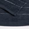 Махровое кухонное полотенце с полосками 30х50 см 400г/м2 GM Textile (Черный)