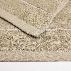 Махровий кухонний рушник зі смужками 30х50 см 400г/м2 GM Textile (Капучино)
