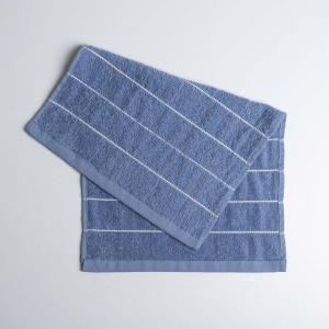 Махровий кухонний рушник зі смужками 30х50 см 400г/м2 GM Textile (Синій) Махровий кухонний рушник зі смужками 30х50 см 400г/м2 GM Textile (Синій)