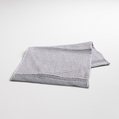 Махровое кухонное полотенце с бордюром 30х50 см 400г/м2 GM Textile (Светло-серый)