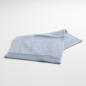 Махровий кухонний рушник з бордюром 30х50 см 400г/м2 GM Textile (Блакитний)