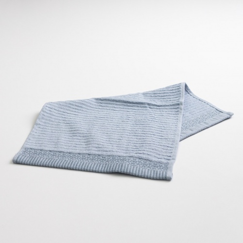 Махровое кухонное полотенце с бордюром 30х50 см 400г/м2 GM Textile (Голубой)