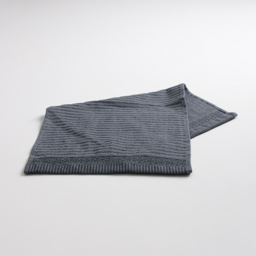 Махровое кухонное полотенце с бордюром 30х50 см 400г/м2 GM Textile (Серый)