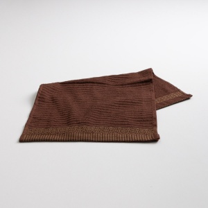 Махровий кухонний рушник з бордюром 30х50 см 400г/м2 GM Textile (Коричневий)
