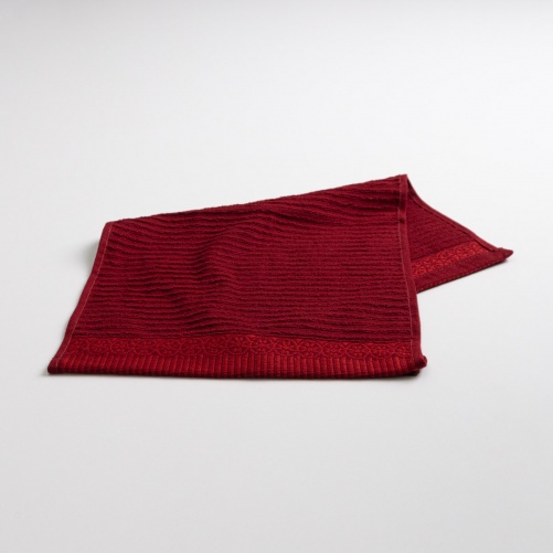 Махровое кухонное полотенце с бордюром 30х50 см 400г/м2 GM Textile (Бордовый)