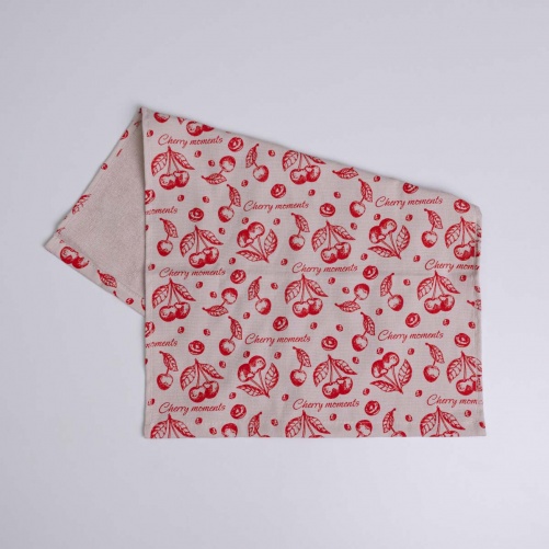 Махровий кухонний рушник Вишня 40х60 см 300г/м2 GM Textile (Червоний)