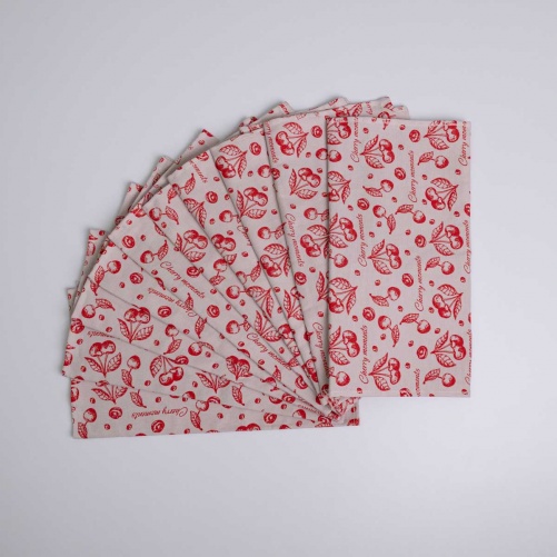 Набір махрових рушників Вишня 40х60 см 10шт 300г/м2 GM Textile (Червоний)