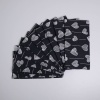 Махровий кухонний рушник Сердечки 40х60 см 300г/м2 GM Textile (Чорний)