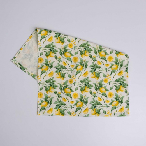 Махровий кухонний рушник Лимони 40х60 см 300г/м2 GM Textile (Салатовий)